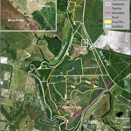 Map of Fennessey Ranch Facilities and Infrastructure