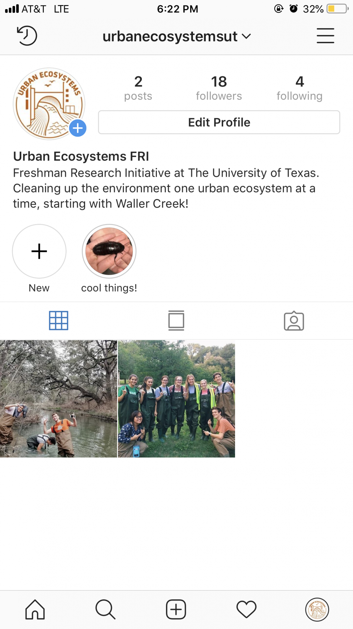 Urban Ecosystems Instagram account